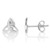 925 Sterling Silver Triangle Celtic Knot 10 mm Post Stud Earrings