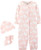 Carters 3-Piece Bunny Babysoft Take-Me-Home Set  3 Months  Pink and White