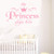 Wenjuan The Princess Decal Living Room Nursery Room Vinyl Carving Wall Decor Wall Decal Sticker Girls Room Decorations for Bedroom  Pink