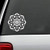 Lotus Flower White Mandala Vinyl Car Window Decal Sticker Flower Floral White Decal Macbook Laptop - 6 inchx6 inch  pr1
