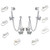 8PCS Cuff Chain Tassel Earrings for Women Girls Punk Ear Cuff Wrap Crawler Butterfly Draping Chain Stud Earrings Jewelry  A-9PCS