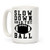 LookHUMAN Slow Down Grab The Ball White 15 Ounce Ceramic Coffee Mug