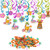 Hawaiian Decorations Luau Party Hanging Swirls (30pcs) Pineapples Flamingos Coconut Palm Confetti (0.53oz) for Tropical Tiki Luau Summer Beach Hibiscus Birthday Pool Party Favor Supplies