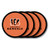 NFL Cincinnati Bengals Vinyl Coaster Set  Pack of 4