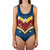 DC Comics Wonder Woman Bodysuit with Removable Cape-XX-Large Red