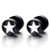 2pcs 10MM Black Star Screw Stud Earrings Women Men Cheater Fake Ear Plugs Gauges Illusion Tunnel