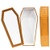 Brown Coffin for WWE TNA Wrestling Action Figures