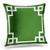 TORASS Throw Pillow Cover Cute Squares Emerald Green and White Greek Key Chic Decorative Pillow Case Home Decor Square 20x20 Inches Pillowcase