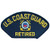 U.S. Coast Guard Retired Hat Patch 2 3 4 inch x 5 1 4 inch