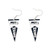 aminco NFL Seattle Seahawks Pennant Earrings Silver 2.5