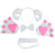Amosfun Animal Ear Headband Bowtie Tail Kids Sheep Costume Role Playing Animal Props Set Performance Props for Cosplay Party 5pcs
