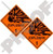 EXPLOSIVE Explosion Danger Warning Safety Sign 3 inch  75mm  Vinyl Stickers Decals x2