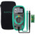 Digital Multimeter Tester Pocket Multimeter with Case Ohm Volt DC AC Voltmeter Amp Test and Diode Tester Multimeter with LCD Display and Rubber Case  with Multimeter Bag
