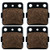 Front Brake Pads Compatible With Honda Trx400Ex Trx-400Ex Fourtrax 400Ex 1999 2000