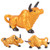 yuye-xthriv 4Pcs Doll House Taurus Micro Landscape Decoration Doll House Micro-Landscape Ornaments Cow Model Toy Gardening Accessories