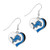 PSG NFL Detroit Lions Detroit Lions Earrings Glitter Heart Blue Small