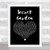 Secret Garden Black Heart Song Lyric Quote Music Poster Gift Present Wedding Song Art Print