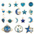 JJGrace 30Pcs Assorted Star Moon Gold Plated Enamel Pendants Dark Blue Jewelry Making Charms for Necklace Earring Bracelet DIY Jewelry Making and Crafting JJGrace 30Pcs Assorted Star Moon Gold Plated Enamel Pendants Dark Blue Jewelry Making Charms for Necklace Earring Bracelet DIY Jewelry Making and Crafting