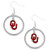NCAA Oklahoma Sooners Floating Logo Hoop Earrings