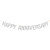 WeBenison Happy Anniversary Banner for Birthday Wedding Anniversary Party Decoration Supplies Silver Glitter