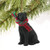 1 X Great Dane Miniature Dog Ornament - Uncropped Ears - Black