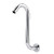S-Shaped Shower Head Extension Arm and Flange High Rise Curved Style Stainless Steel Shower Extension Arm Long Goose Neck Curve Standard 1 2 inch Connection  Silver