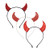 Halloween Headband For Women Glitter Cat Ears Devil Horns Headbands Hair Hoops Set Halloween Party Costume Hair Accessories  red Horn