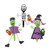 Halloween Character Spoon Craft Kit - Craft Kits - 12 Pieces