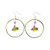 NBA Los Angeles Lakers Color Bead Hoop Earrings
