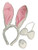 Jacobson Hat Company Plush Bunny Set with Ears Bow Tie Tail