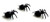 Melody Jane Dolls Houses House Miniature Halloween Shed Garden Accessory 3 Huge Scary Spiders