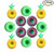 SoEasy 12 Pack Inflatable Pool Party Drink Floats, Fruit Shape Drink Holders(4 Pineapple+4 Lime +4 Watermelon)