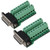 Sysly DB15 D-SUB Female Jack 15 Pins Port to 2 Row Terminal Breakout Board Riveting Tooth 2 Pcs