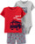 Carters Baby Boys 3-Piece Little Short Sets Hippo  Newborn Firetruck Red Heather