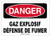 OSHA Danger Safety Sign French Explosive Gas