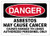 OSHA Danger Safety Sign Asbestos May Cause Cancer Causes Authorized Personnel