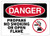 OSHA Danger Safety Sign Propane NO Smoking OR Open Flame