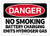 OSHA Danger Safety Sign NO Smoking Battery CHARGEING EMITS Hydrogen Gas