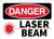 OSHA Danger Safety Sign Laser Beam