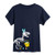 T Rex Easter Skeleton Side Hit - Toddler Short Sleeve Tee Navy