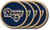 NFL Los Angeles Rams Vinyl Coaster Set  Pack of 4