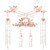 WUSIO Elegant Temperament Hairpins Hair Clips Crystal Flower Chinese Style Long Hanfu Hair Stick Hair Comb Earrings Headwear Sets Girls Gift