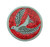 Religious Art Confirmation Red Sparkle Pocket Token with Holy Dove 1 1 2 Inch