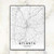 Atlanta City Road Map Downtown Map Street Wall ArtCity Road Art Atlanta City Map Office Wall Hanging Workshop Wall Decor8x10 inch No Frame