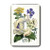 3dRose lsp_38939_1"Victorian White Purple Yellow Floral In Silver Frame" Single Toggle Switch