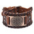 CANNE Viking Bracelet Norse Vegvisir Runes Leather Braided Bracelet Vintage Amulet Jewelry for Men Women  Brown CANNE Viking Bracelet Norse Vegvisir Runes Leather Braided Bracelet Vintage Amulet Jewelry for Men Women  Brown