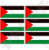 PALESTINE Flag Palestinian State 40mm  16 inch  Mobile Cell Phone Vinyl Mini Stickers Decals x6