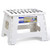 Delxo Acko Folding Step Stool Portable Collapsible Plastic Step Stool9 inch Foldable Step Stool for KidsNon Slip Folding Stools for Kitchen Bathroom Bedroom  White