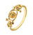 CloseoutWarehouse Yellow Gold-Tone Plated Sterling Silver Antique Filigree Flower Ring Size 9
