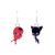 Miraculous Ladybug Inspired Kwami Tikki and Plagg Glitter Earrings